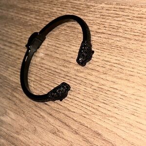 Nialaya unisex bangle in rhodium black medium